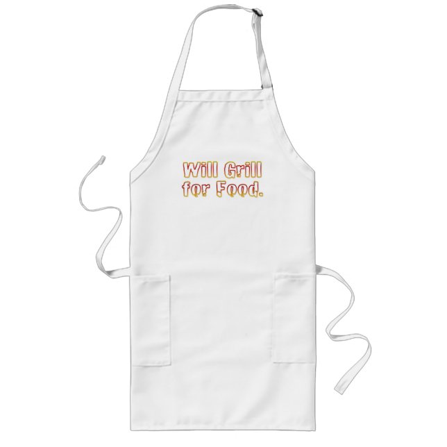 Delantal Largo Will Grill Para Comer. (Frente)