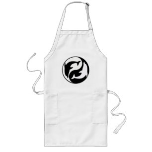 Delantal Largo Yin Yang Dolphin Apron