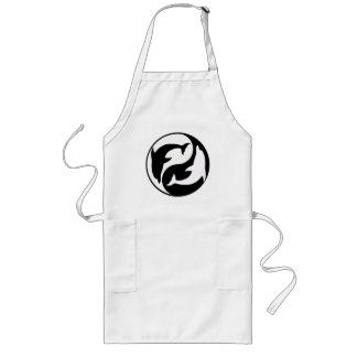 Delantal Largo Yin Yang Dolphin Apron