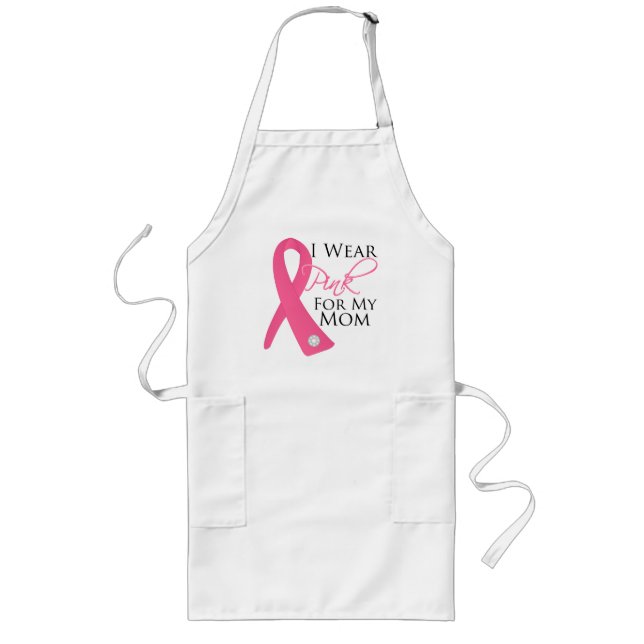 Delantal Largo Yo Uso Cáncer De Mama Rosa (Frente)
