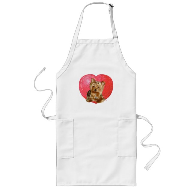 Delantal Largo Yorkshire Terrier Día de San Valentín (Frente)