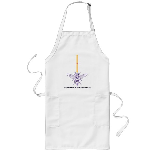 Delantal Largo Zumbido con Gear: ¡estilo Robo-Bee! (Frente)