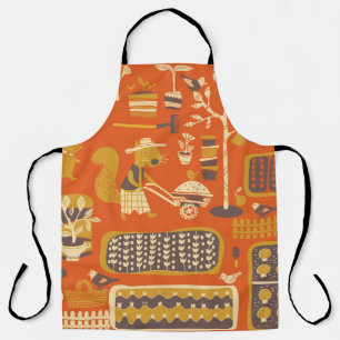 Delantal las ardillas están en un jardín, las ilusiones dib