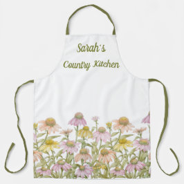 Delantal Las flores acuarela Arte botánico