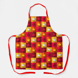 Delantal Las hojas de arce de otoño brillan