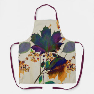 Delantal Las hojas de otoño en los colores reales