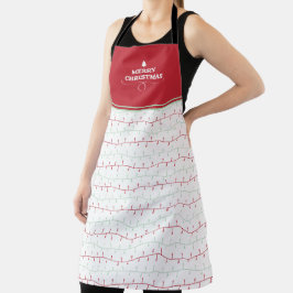 Delantal Las luces de Navidad de Cute Merry