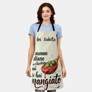 Delantal Las Mamás Italianas Funda Mama Italiana de Cocina 
