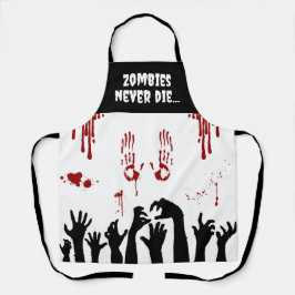 Delantal Las manos zombis y el horror de la salpicadura de 
