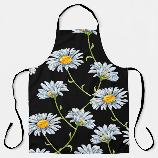 Delantal Las mareas acuáticas. Fondo floral impecable con (Anverso)