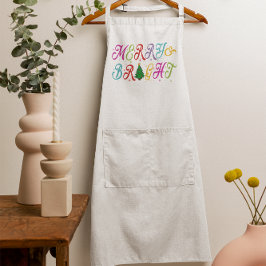 Delantal Las mujeres de los árboles de navidad de colores v