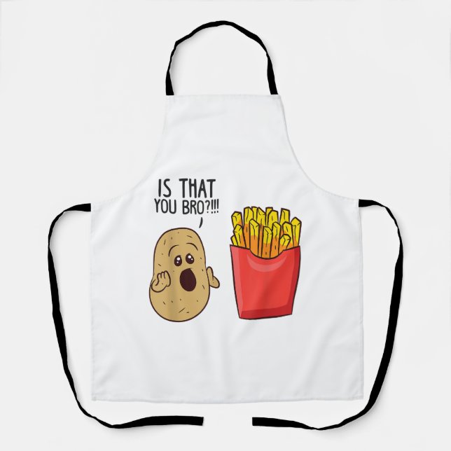 Delantal Las Papas Fries Es Que Te Hermes Patatas Graciosas (Anverso)