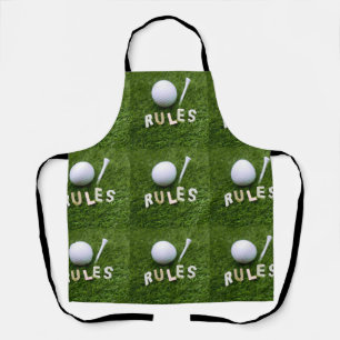Delantal Las pelotas de golf están en hierba verde locas po