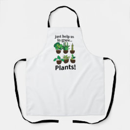 Delantal Las Plantas Simplemente Nos Ayudan A Crecer Planta