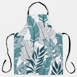 Delantal Las Plantas Tropicales Dejan Papel De Techo Vintag