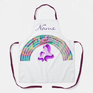 Delantal Las praderas psicodélicas y los unicornios Thunder