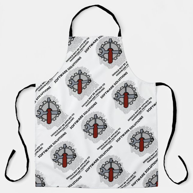 Delantal Las Soluciones De Software No Deben Aplicarse Al H (Anverso)