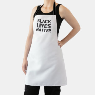 Delantal Las vidas negras importan de la tipografía blanca 