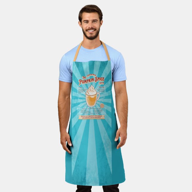 Delantal Latte de especias de calabaza veneciana - Poster d (Gastado)
