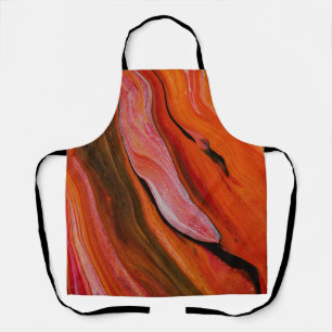 Delantal Lava flow in different shades of red apron