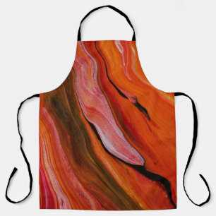 Delantal Lava flow in different shades of red apron