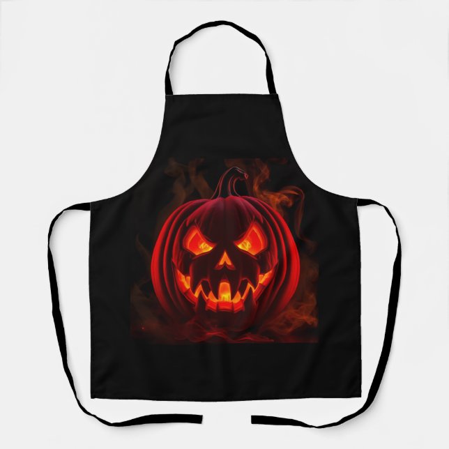 Delantal Lava Glow Pumpkin Halloween Apron (Anverso)