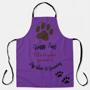 Delantal Lavado de perro y Groomer personalizado