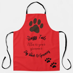 Delantal Lavado de perro y Groomer personalizado