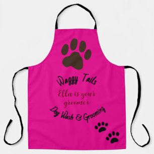 Delantal Lavado de perro y Groomer personalizado