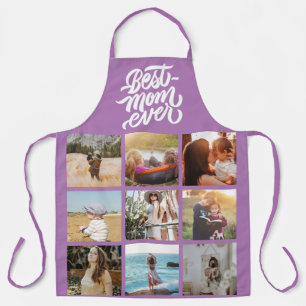 Delantal Lavanda de Collage de fotos personalizada de la me