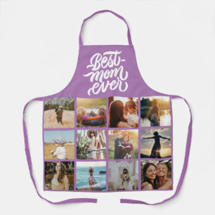 Delantal Lavanda de Collage de fotos personalizada de la me