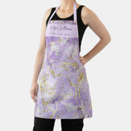 Delantal lavanda marbling salón de belleza profesional