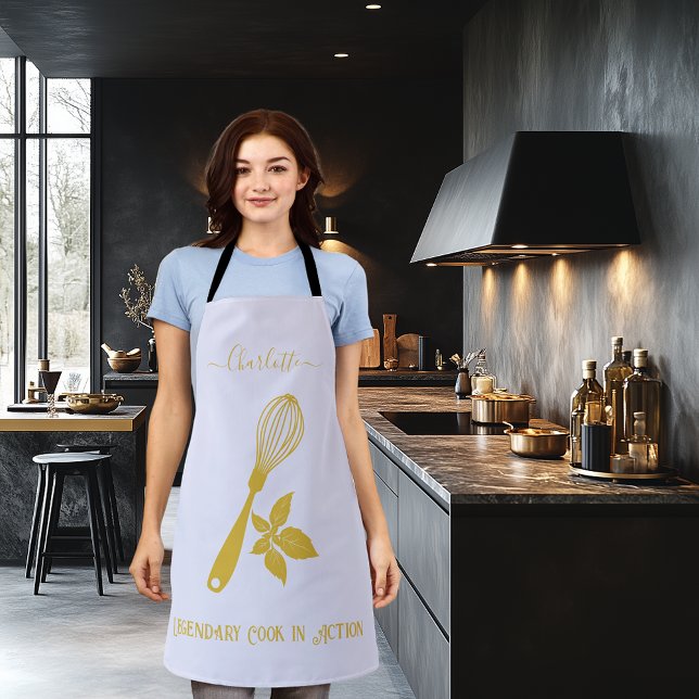 Delantal Lavanda suave con Whisk y Hierba de Oro Antiguo (Subido por el creador)