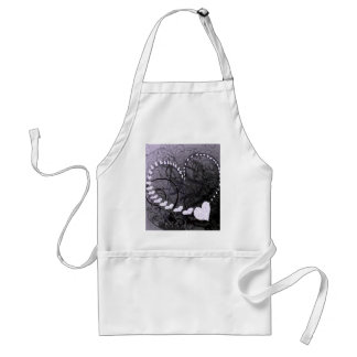 Delantal Lavender Heart Swirls