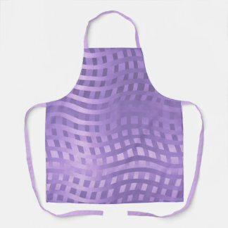 Delantal Lavender Purple Wavy Abstract Apron