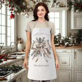 Delantal Lazo de Navidad Elegante Personalizado 