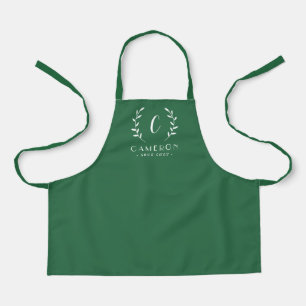 Delantal Leafy Color Editable Inicial Personalizado Kid Apr