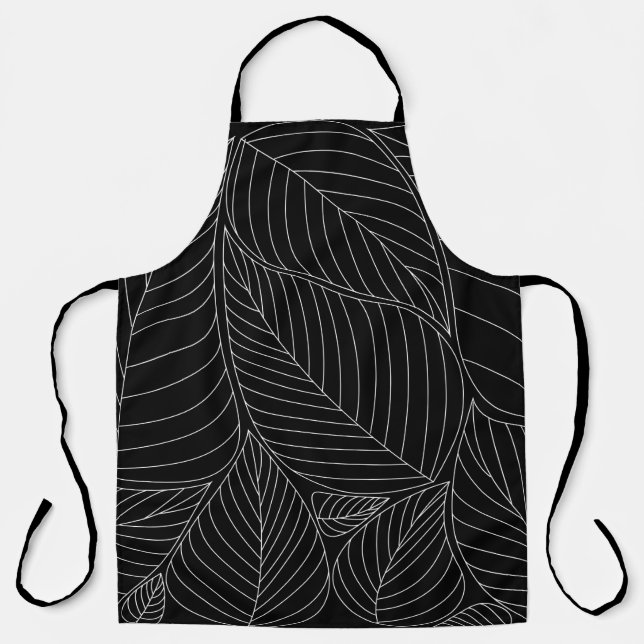 Delantal Leaves background pattern. - Illustration, Formal  (Anverso)