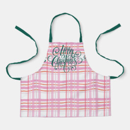 Delantal Leche navideña moderna con sabor a blanco rosado