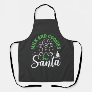 Delantal Leche y Galletas de Navidad para Santa