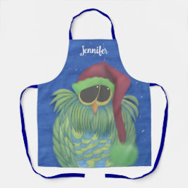 Delantal Lechuza Adorable con Santa Hat