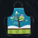 Delantal Lechuza cute de Hanukkah y Menorah en un árbol nev<br><div class="desc">Esta dulce y colorida lechuza Hanukkah y Menorah en un árbol de nieve es totalmente divertido! El estilo Personalizado colorido seducirá a los niños de todas las edades. El Apron está diseñado para hacer sonreír a la gente. Incluye las palabras "Light up the Night" y espacio para tu nombre. Todo...</div>