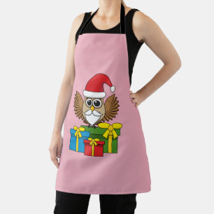 Delantal Lechuza de Santa Claus con regalos