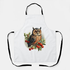 Delantal Lechuza navideña vintage