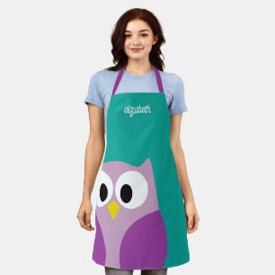Delantal Lechuza Personalizado con ojos grandes - Nombre pe
