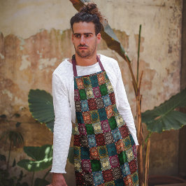 Delantal Lechuzas geo policromáticas