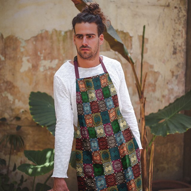 Delantal Lechuzas geo policromáticas (Subido por el creador)