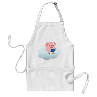 Delantal Lector de cerdo de Personalizado lindo en Apron en