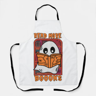 Delantal Leer Más Libros Biblioteca Fantasma Lectura Hallow
