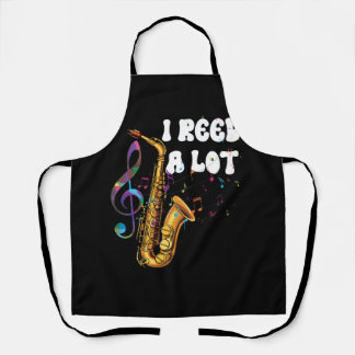 Delantal Leí Un Montón De Tenor Saxofonista Saxofonista Mu